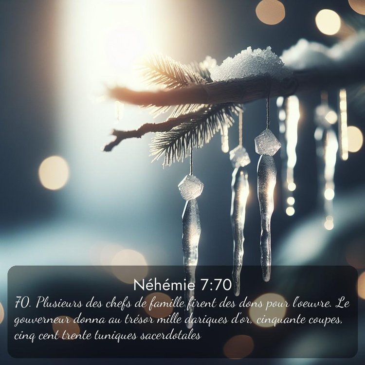 Segond Néhémie 7:70