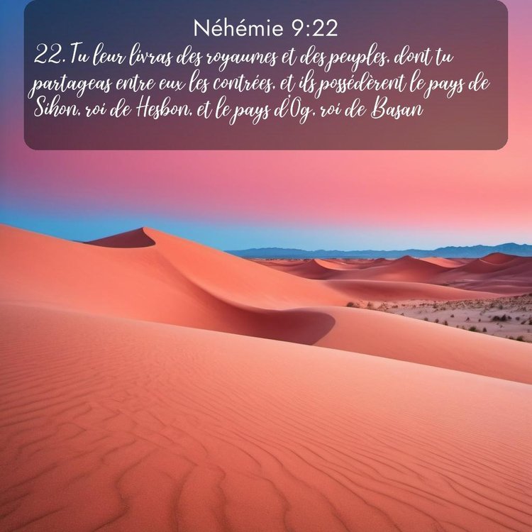 Segond Néhémie 9:22