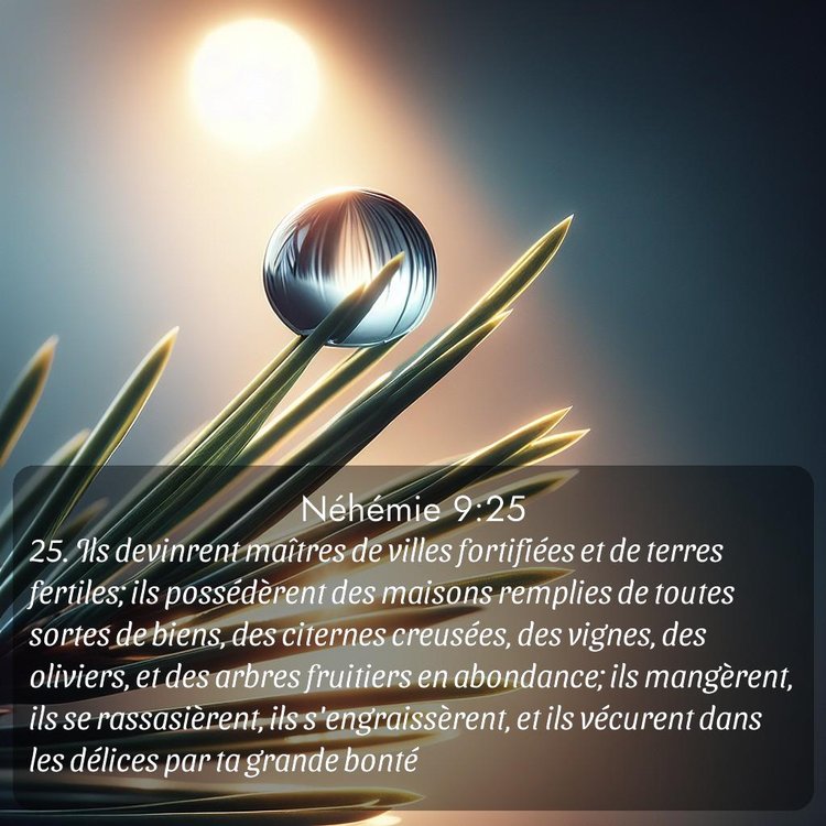 Segond Néhémie 9:25