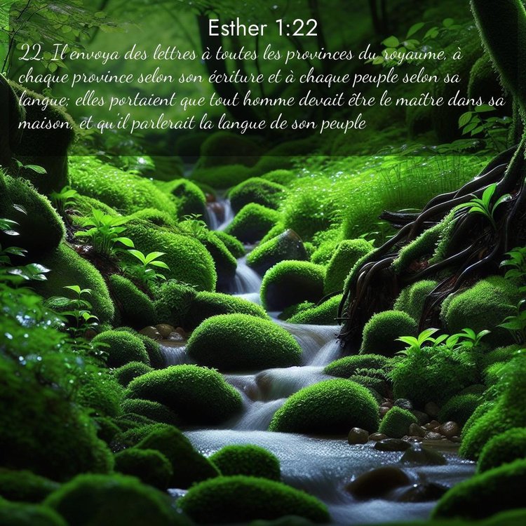 Segond Esther 1:22