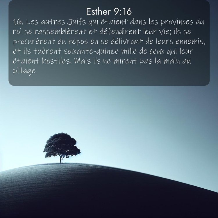 Segond Esther 9:16