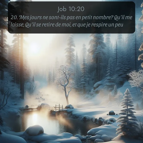 Segond Job  ; image nature: image avec le verset biblique :Mes jours ne sont-ils pas en petit nombre? Qu&#039;il me laisse, Qu&#039;il se retire de moi, et que je respire un peu, ;  ; 10:20