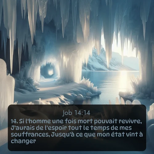 Segond Job  ; image nature: image avec le verset biblique :Si l&#039;homme une fois mort pouvait revivre, J&#039;aurais de l&#039;espoir tout le temps de mes souffrances, Jusqu&#039;à ce que mon état vînt à changer. ;  ; 14:14