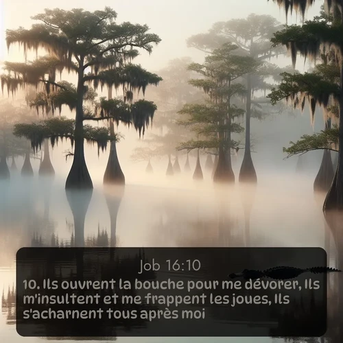 Segond Job  ; image nature: image avec le verset biblique :Ils ouvrent la bouche pour me dévorer, Ils m&#039;insultent et me frappent les joues, Ils s&#039;acharnent tous après moi. ;  ; 16:10