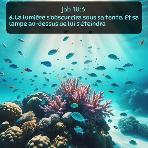 Segond Job  ; image nature: image avec le verset biblique :La lumière s&#039;obscurcira sous sa tente, Et sa lampe au-dessus de lui s&#039;éteindra. ;  ; 18:6
