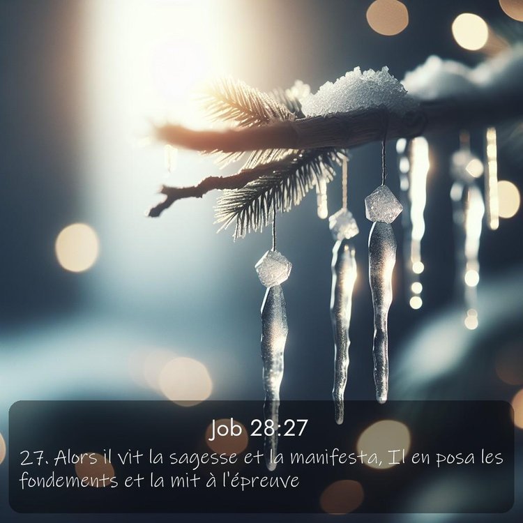 Segond Job 28:27