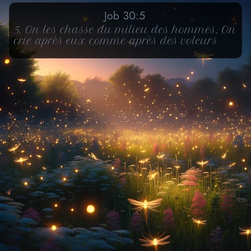 Segond Job  ; image nature: image avec le verset biblique :On les chasse du milieu des hommes, On crie après eux comme après des voleurs. ;  ; 30:5