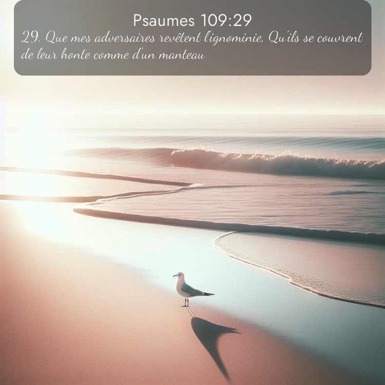 Segond Psaumes 109:29