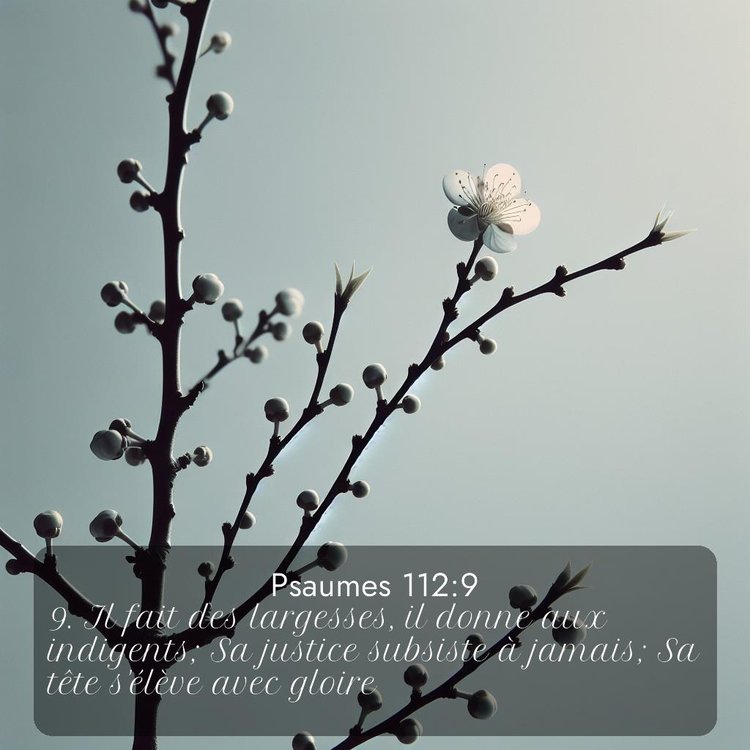 Segond Psaumes 112:9