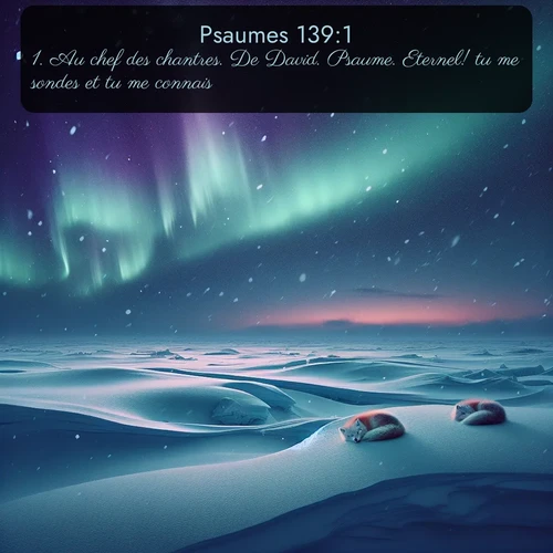 Segond Psaumes  ; image nature: image avec le verset biblique :Au chef des chantres. De David. Psaume. Eternel! tu me sondes et tu me connais, ;  ; 139:1