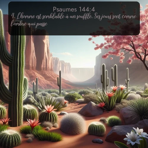 Segond Psaumes  ; image nature: image avec le verset biblique :L&#039;homme est semblable à un souffle, Ses jours sont comme l&#039;ombre qui passe. ;  ; 144:4