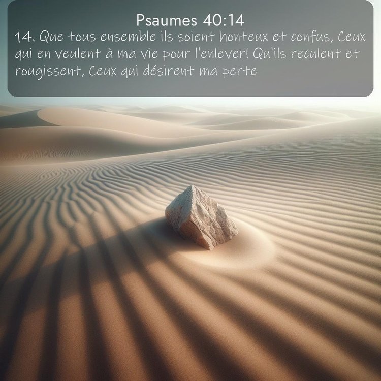 Segond Psaumes 40:14