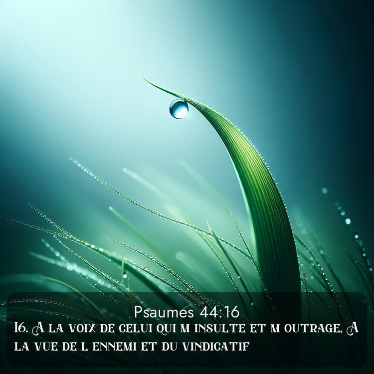 Segond Psaumes 44:16