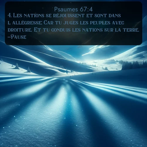 Segond Psaumes  ; image nature: image avec le verset biblique :Les nations se réjouissent et sont dans l&#039;allégresse; Car tu juges les peuples avec droiture, Et tu conduis les nations sur la terre. -Pause. ;  ; 67:4