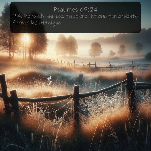 Segond Psaumes  ; image nature: image avec le verset biblique :Répands sur eux ta colère, Et que ton ardente fureur les atteigne! ;  ; 69:24