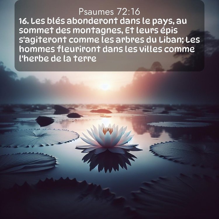 image nature avec verset biblique de la Bible