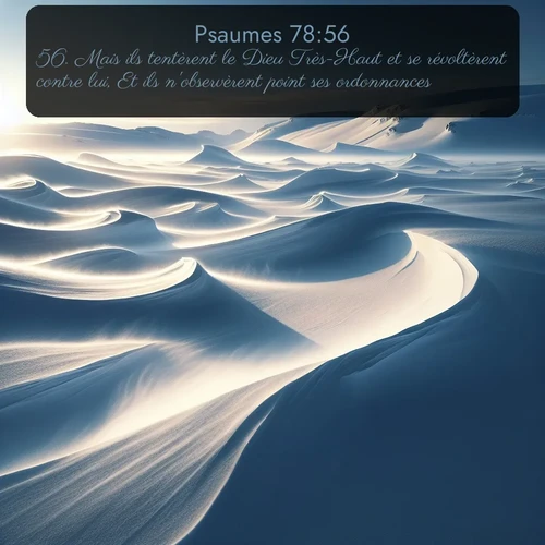 Segond Psaumes  ; image nature: image avec le verset biblique :Mais ils tentèrent le Dieu Très-Haut et se révoltèrent contre lui, Et ils n&#039;observèrent point ses ordonnances. ;  ; 78:56