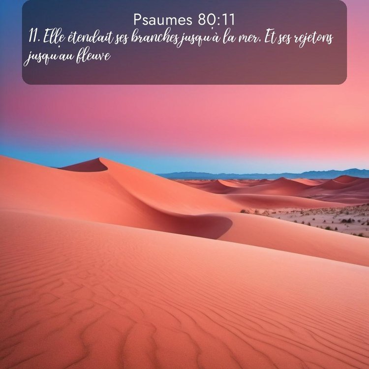 Bible Segond Psaumes 80:11