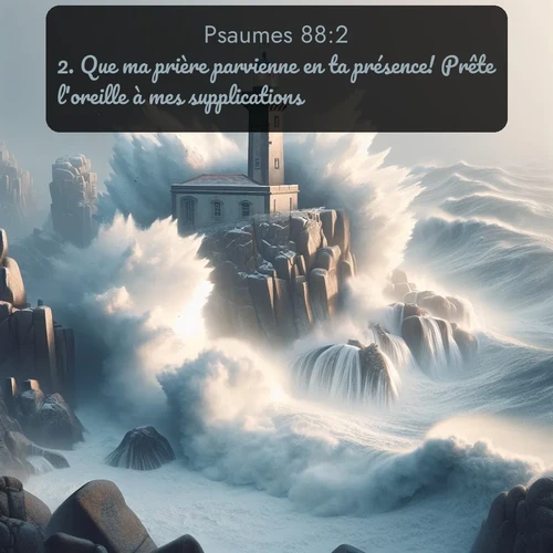 Segond Psaumes  ; image nature: image avec le verset biblique :Que ma prière parvienne en ta présence! Prête l&#039;oreille à mes supplications! ;  ; 88:2