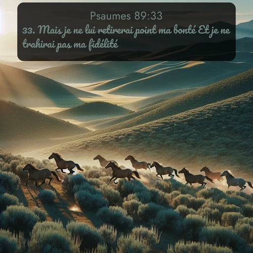 Segond Psaumes  ; image nature: image avec le verset biblique :Mais je ne lui retirerai point ma bonté Et je ne trahirai pas ma fidélité, ;  ; 89:33