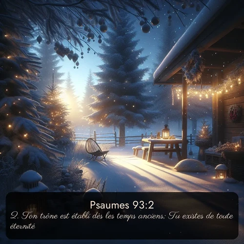 Segond Psaumes  ; image nature: image avec le verset biblique :Ton trône est établi dès les temps anciens; Tu existes de toute éternité. ;  ; 93:2