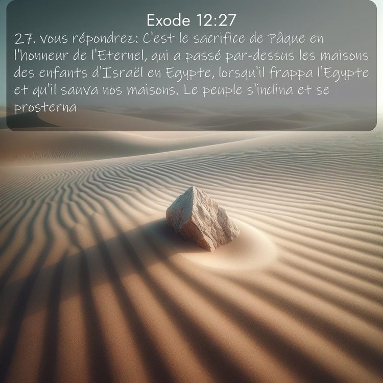 Segond Exode 12:27