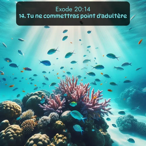 Segond Exode  ; image nature: image avec le verset biblique :Tu ne commettras point d&#039;adultère. ;  ; 20:14