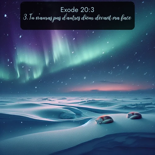 Segond Exode  ; image nature: image avec le verset biblique :Tu n&#039;auras pas d&#039;autres dieux devant ma face. ;  ; 20:3