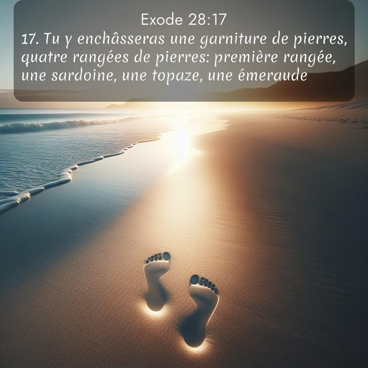 Segond Exode 28:17