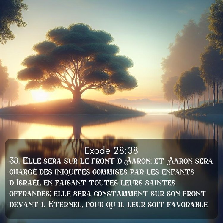 Segond Exode 28:38