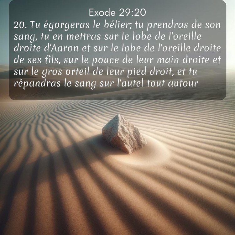 Segond Exode 29:20