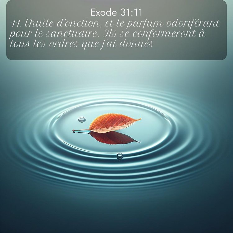 Segond Exode 31:11