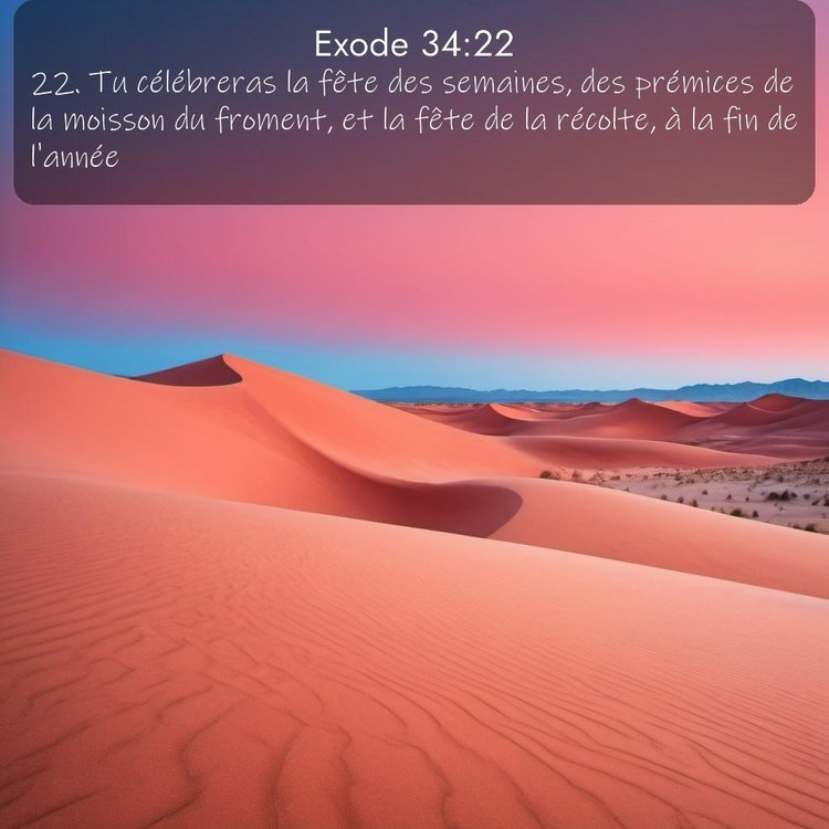 Segond Exode 34:22