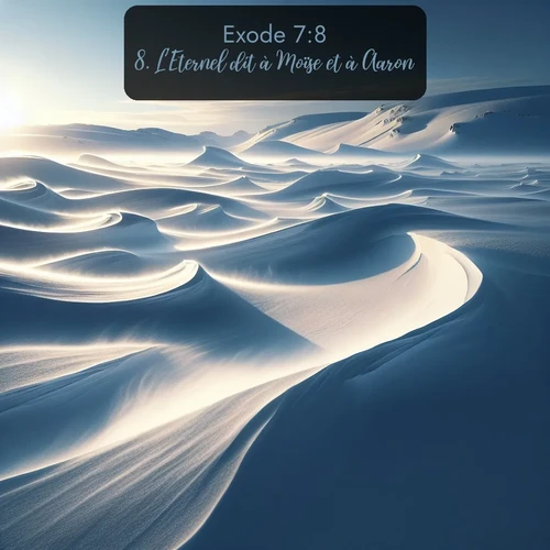 Segond Exode  ; image nature: image avec le verset biblique :L&#039;Eternel dit à Moïse et à Aaron: ;  ; 7:8