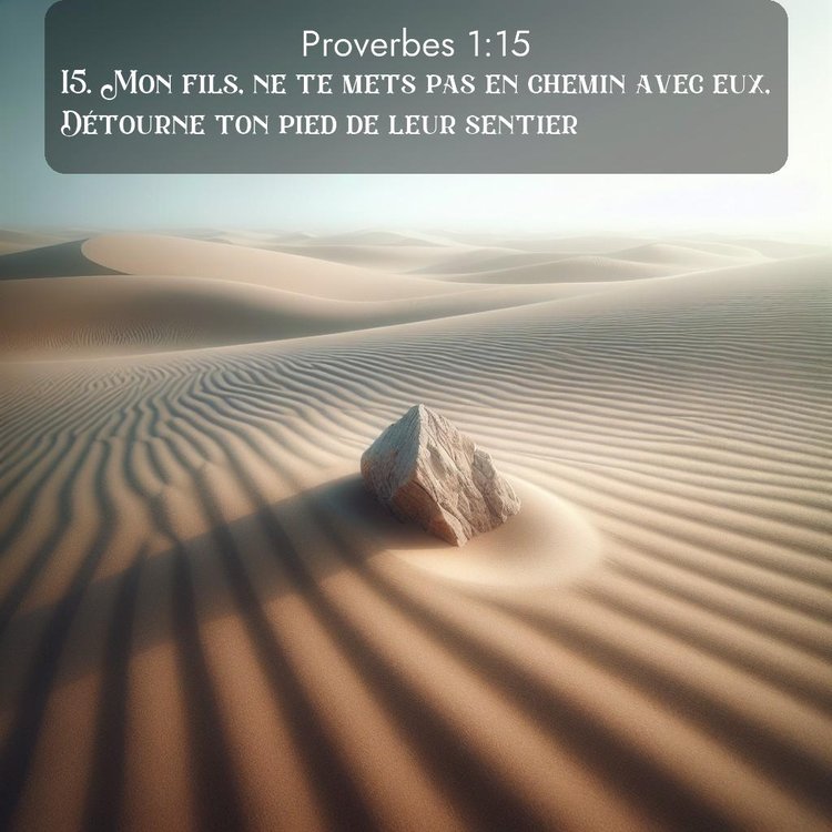 Segond Proverbes 1:15