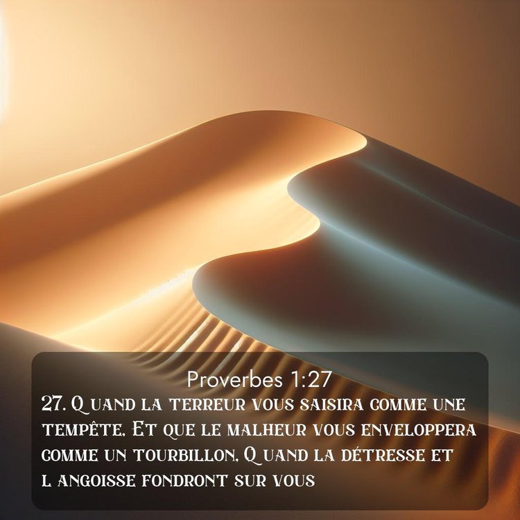 Segond Proverbes 1:27