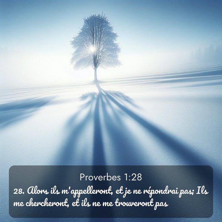 Segond Proverbes 1:28