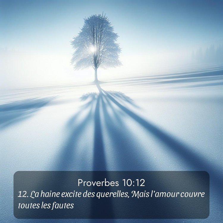 Segond Proverbes 10:12