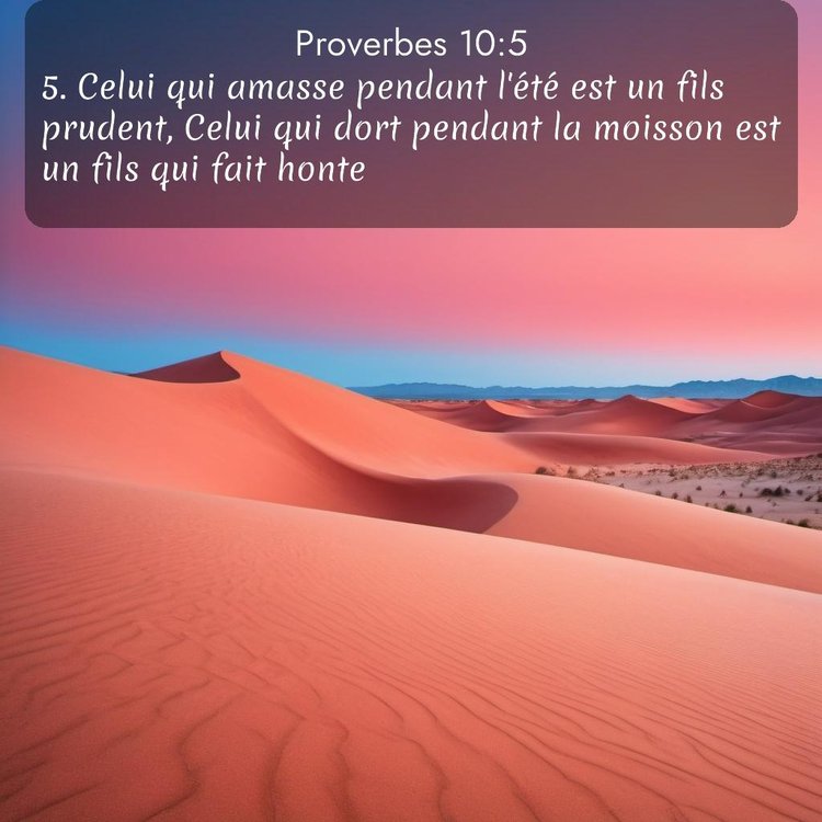 Segond Proverbes 10:5