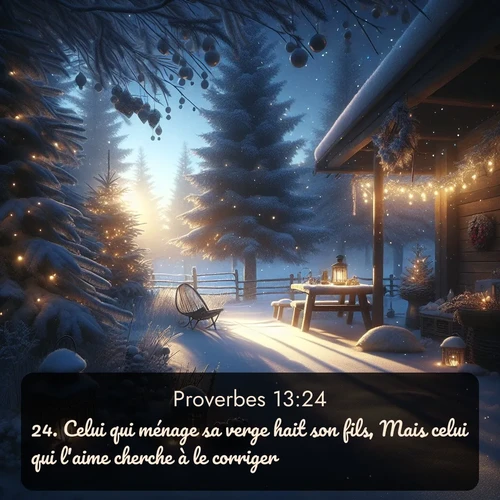 Segond Proverbes  ; image nature: image avec le verset biblique :Celui qui ménage sa verge hait son fils, Mais celui qui l&#039;aime cherche à le corriger. ;  ; 13:24
