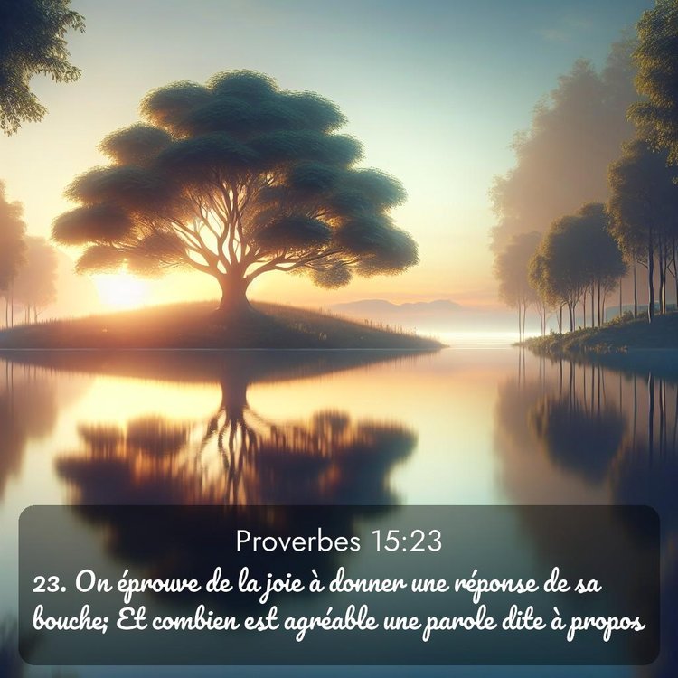 Segond Proverbes 15:23