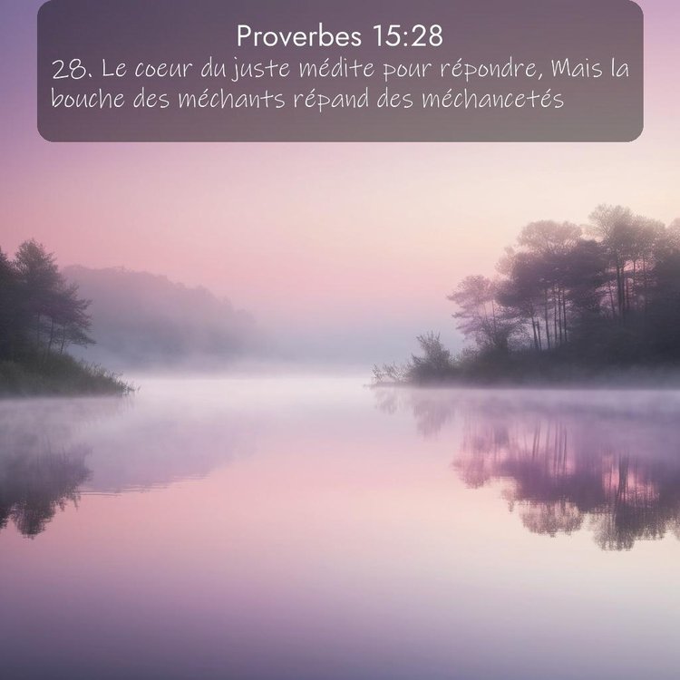 Segond Proverbes 15:28