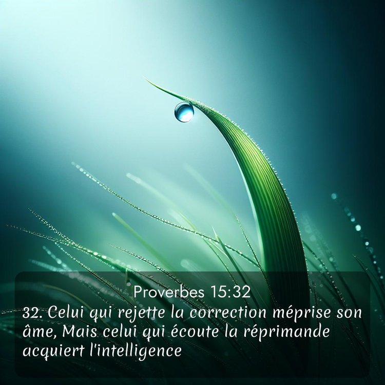 Segond Proverbes 15:32