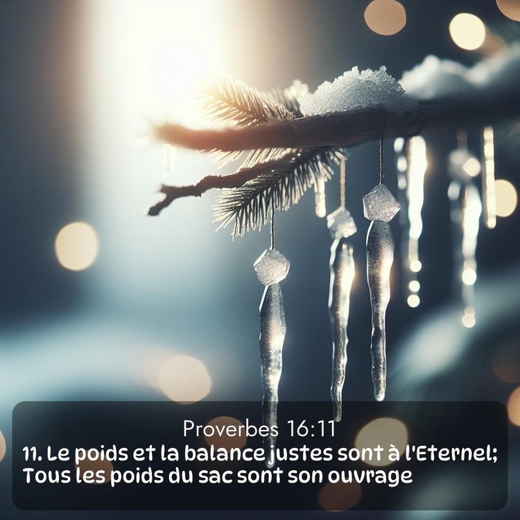 Segond Proverbes 16:11