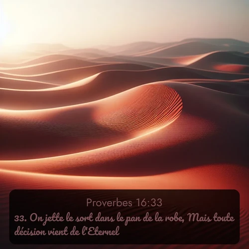 Segond Proverbes  ; image nature: image avec le verset biblique :On jette le sort dans le pan de la robe, Mais toute décision vient de l&#039;Eternel. ;  ; 16:33