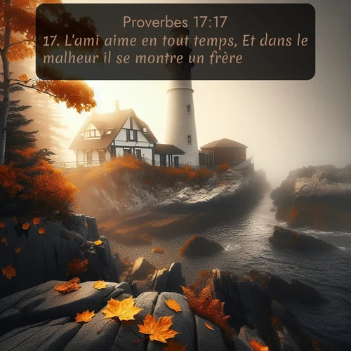 Segond Proverbes  ; image nature: image avec le verset biblique :L&#039;ami aime en tout temps, Et dans le malheur il se montre un frère. ;  ; 17:17