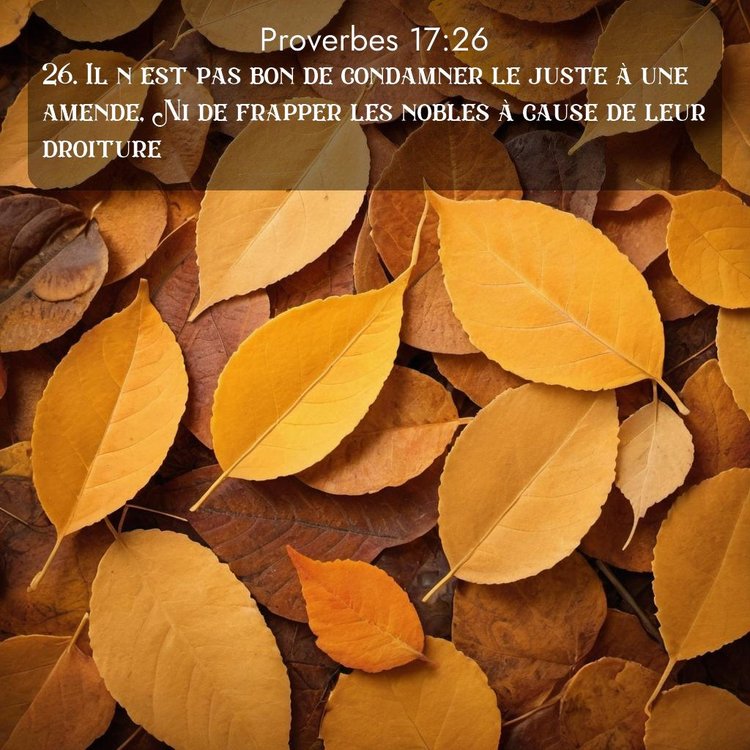 Segond Proverbes 17:26