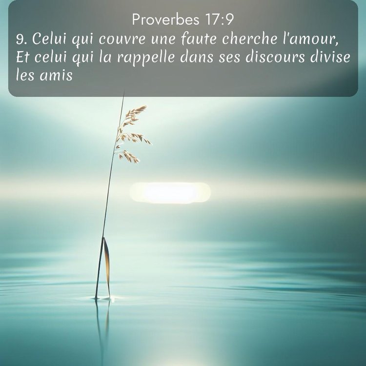 Segond Proverbes 17:9