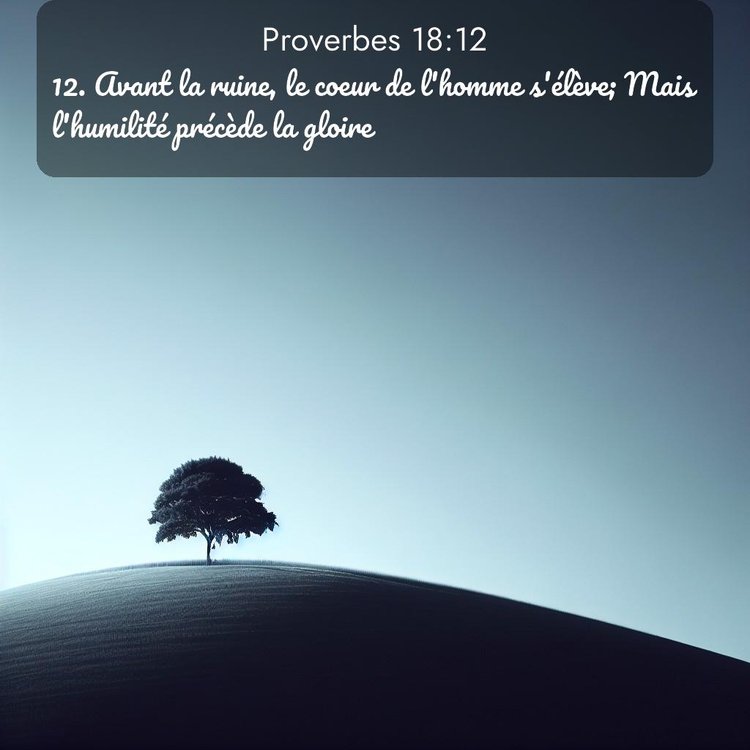 Segond Proverbes 18:12