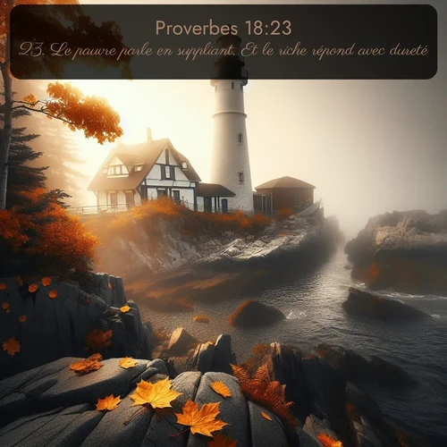 Segond Proverbes  ; image nature: image avec le verset biblique :Le pauvre parle en suppliant, Et le riche répond avec dureté. ;  ; 18:23